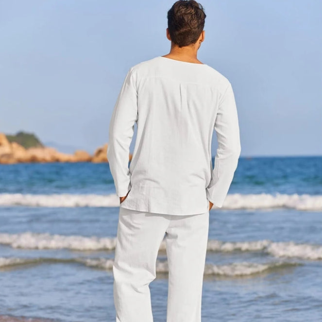 Men Summer Cotton 2 Pieces Set