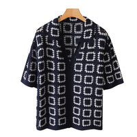 Men Summer Knitted Printing  Short Sleeves