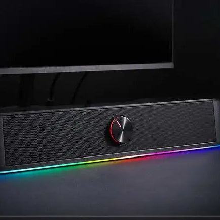 Computer Speaker With Dynamic Lighting Bar