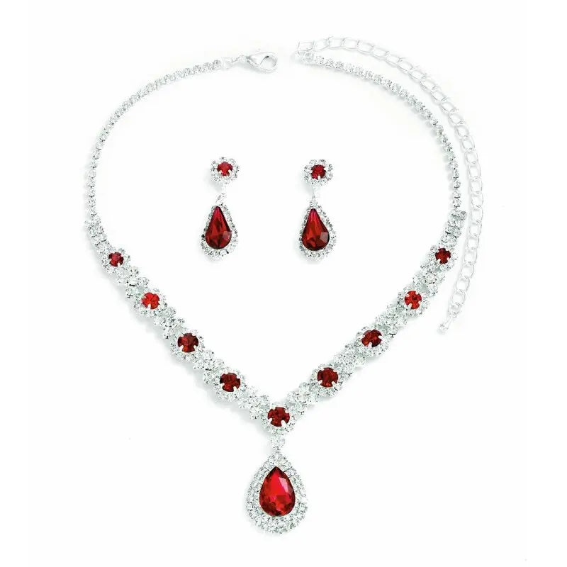 3 Pieces Of Necklace With Earrings Set