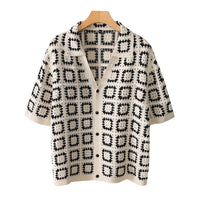 Men Summer Knitted Printing  Short Sleeves