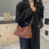 Soft Matte Suede Cow Leather Bag