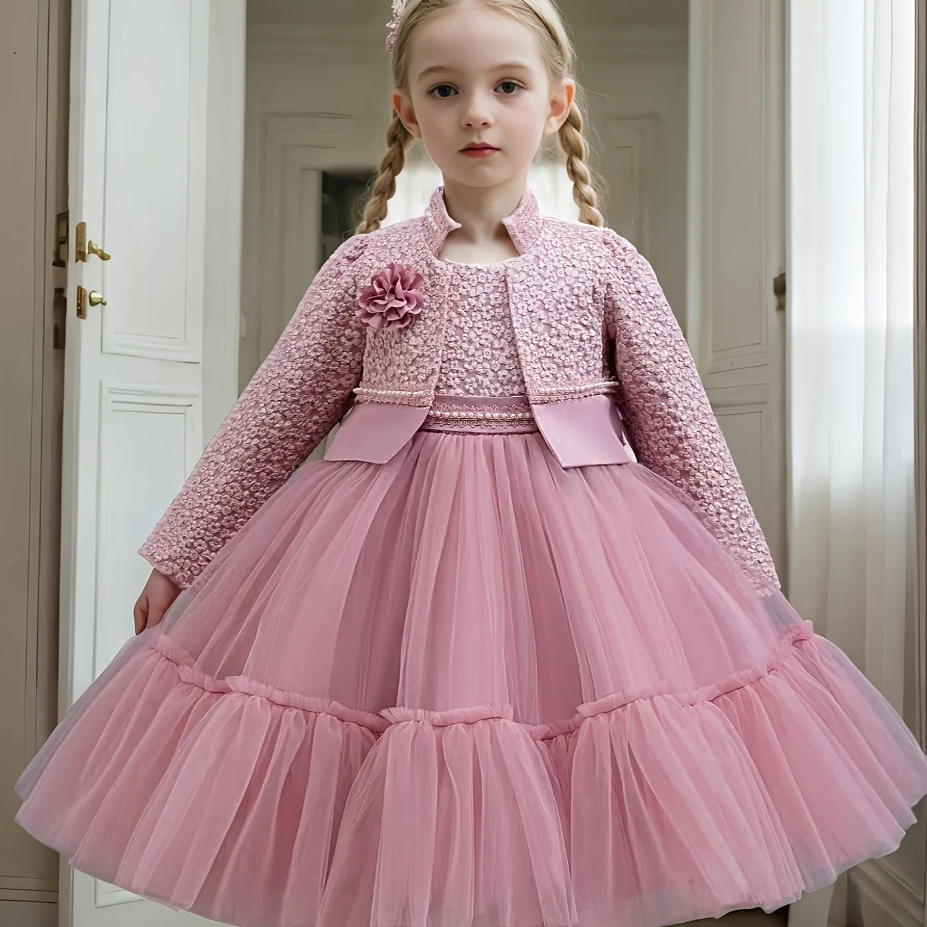 New 1 Girl Princess Coat  Dress