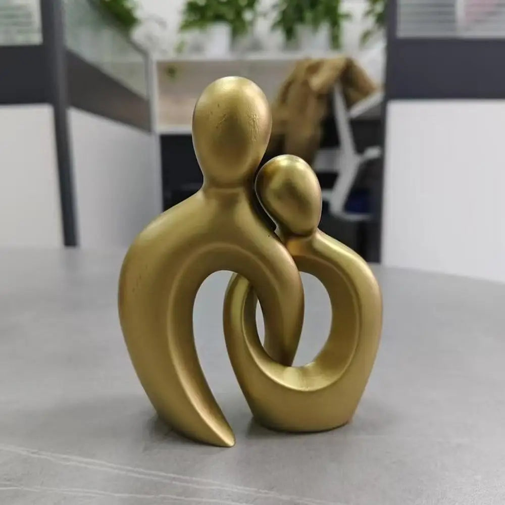 Aesthetic Resin Couple Hugging Sculpture