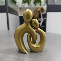 Aesthetic Resin Couple Hugging Sculpture