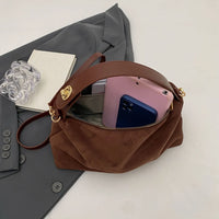 Soft Matte Suede Cow Leather Bag