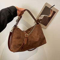 Soft Matte Suede Cow Leather Bag