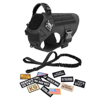 Dog Harness Collar Leash Bags Patches Set