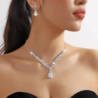 3 Pieces Of Necklace With Earrings Set