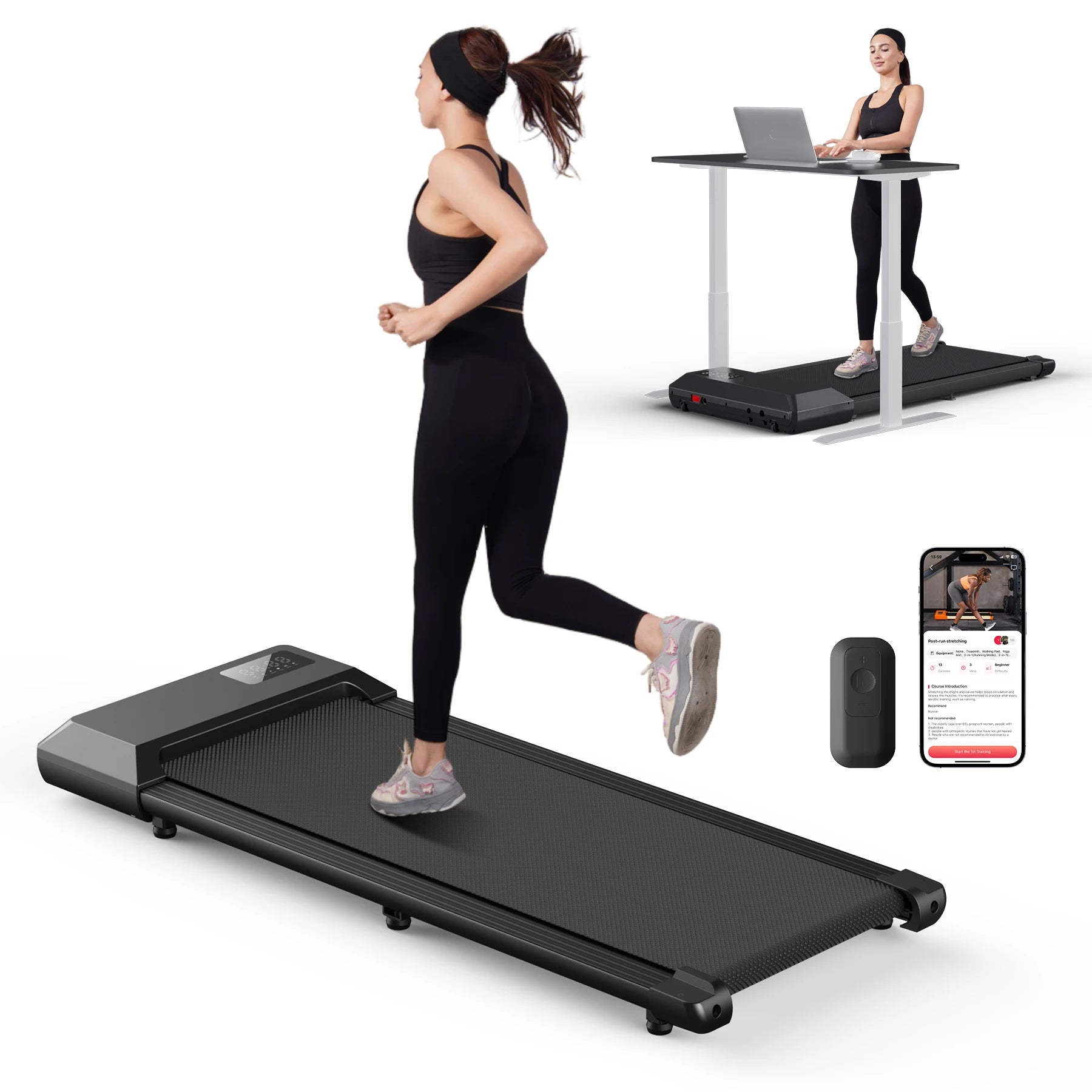 2in1 Walking Running Fitness Treadmill