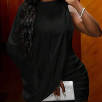 Neck Cape Mini Dress