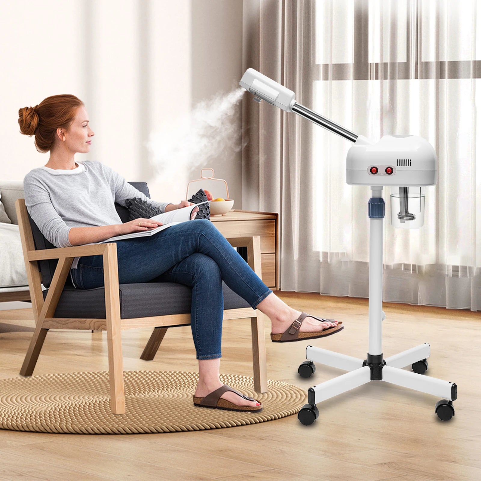 360° Rotatable Movable Facial Steamer Sprayer For Skin Care