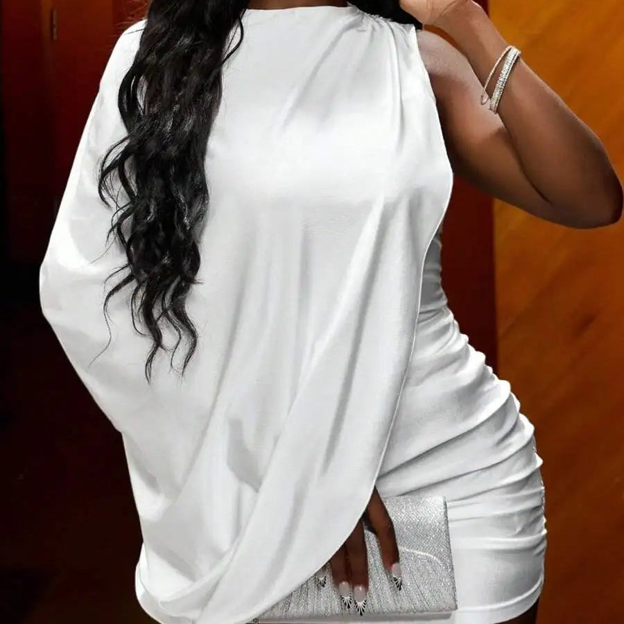 Neck Cape Mini Dress