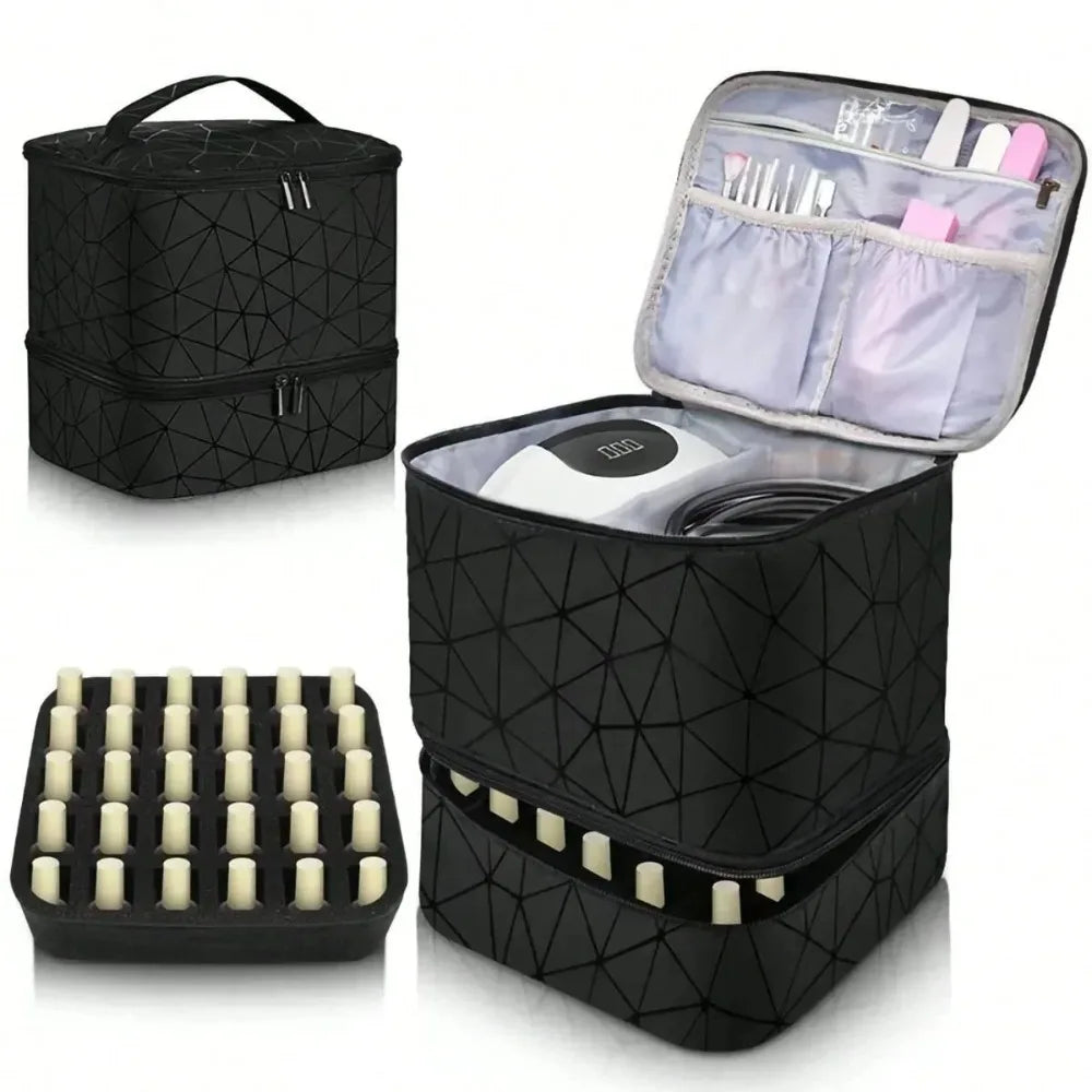 Portable Double-Layer Organizer Bag