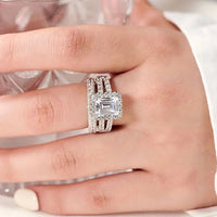 2Pcs Solid 925 Sterling Silver Wedding Rings