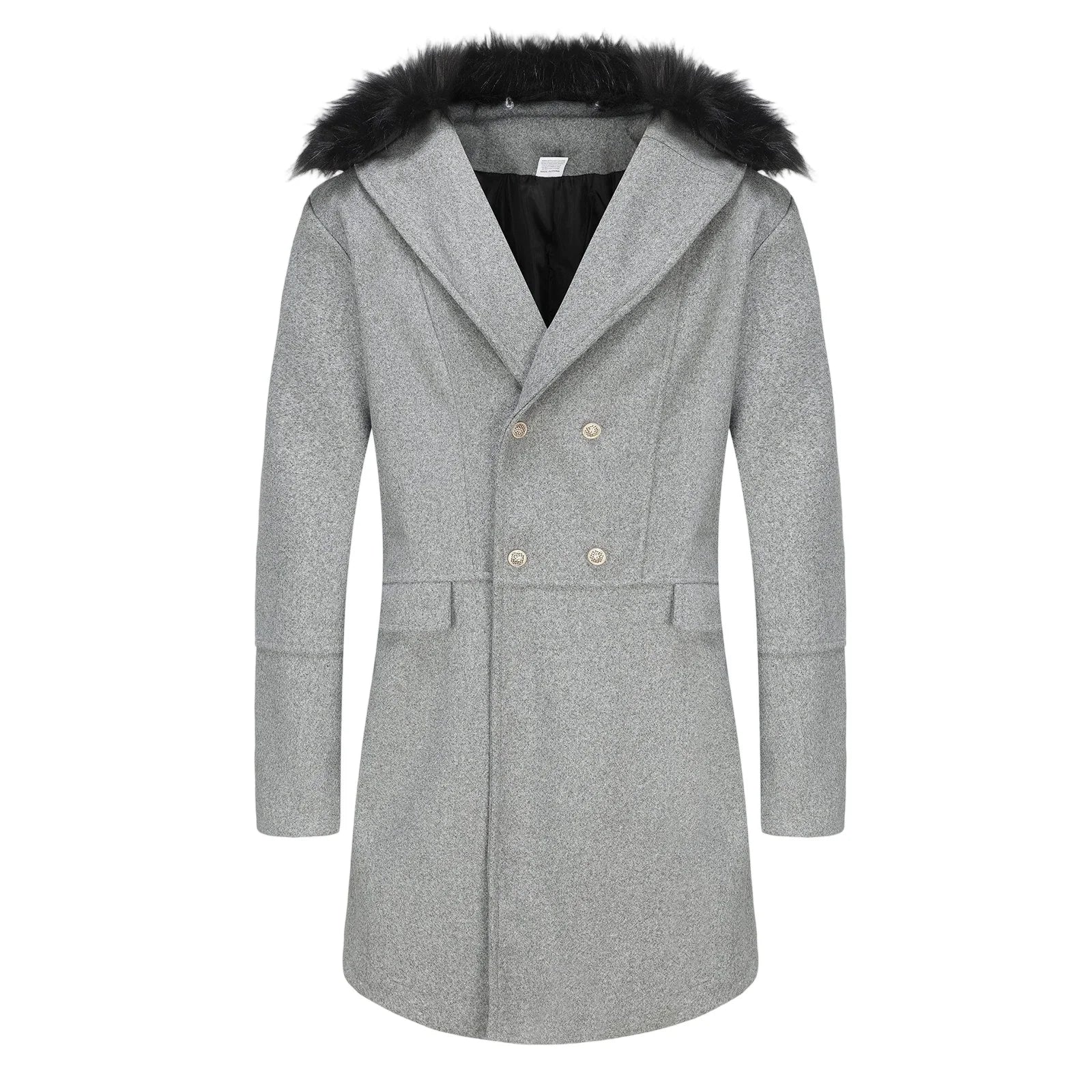 Men Classic Double Breasted Trench Coat