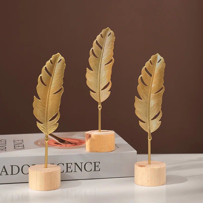 1pcs Golden Ginkgo Leaf For Home Decor