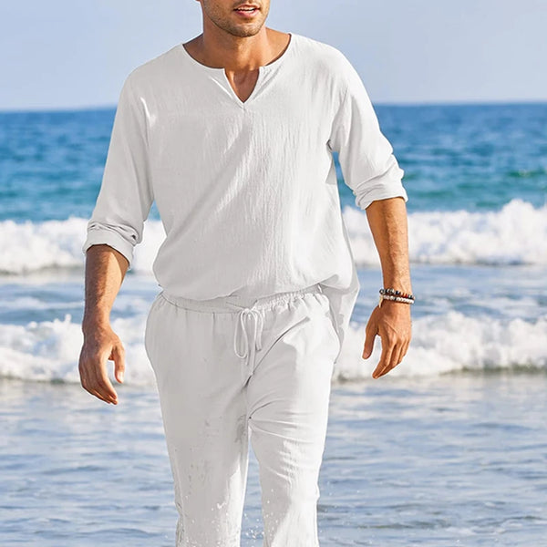 Men Summer Cotton 2 Pieces Set