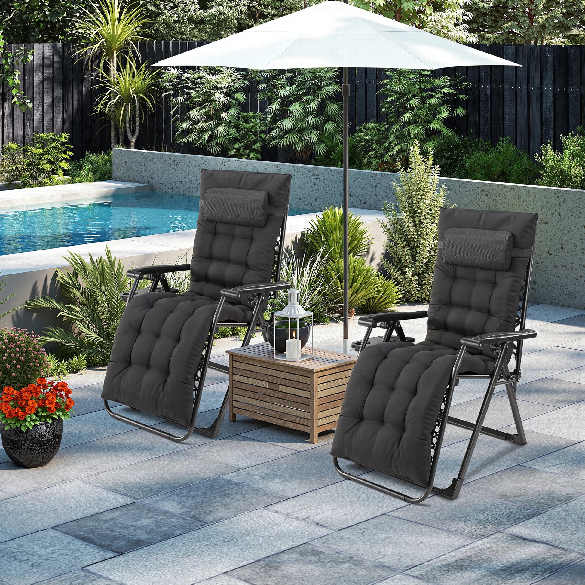 Portable Recliner Chair With Cup Holder