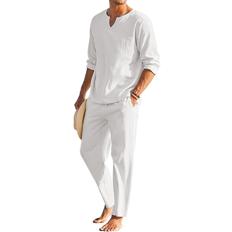 Men Summer Cotton 2 Pieces Set
