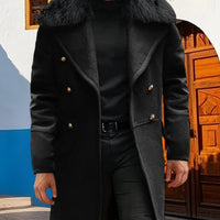 Men Classic Double Breasted Trench Coat