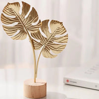 1pcs Golden Ginkgo Leaf For Home Decor