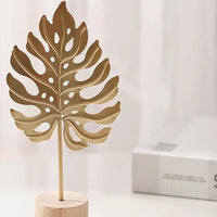 1pcs Golden Ginkgo Leaf For Home Decor