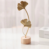 1pcs Golden Ginkgo Leaf For Home Decor