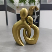 Aesthetic Resin Couple Hugging Sculpture