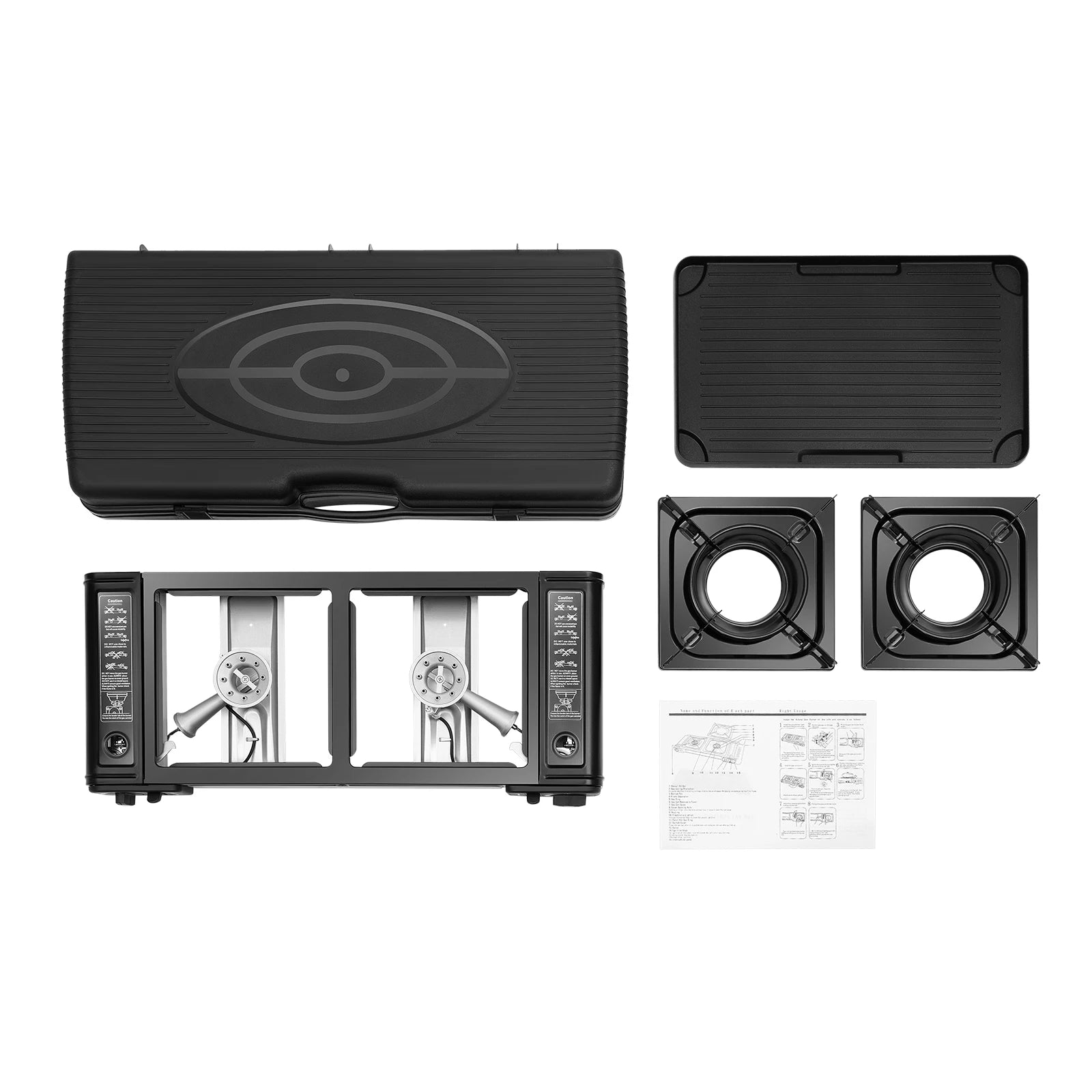 Double Head BBQ Gas stove with Baking Tray