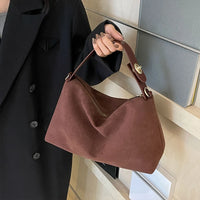 Soft Matte Suede Cow Leather Bag