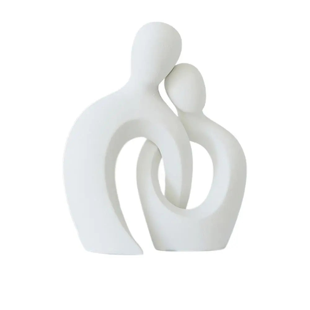Aesthetic Resin Couple Hugging Sculpture