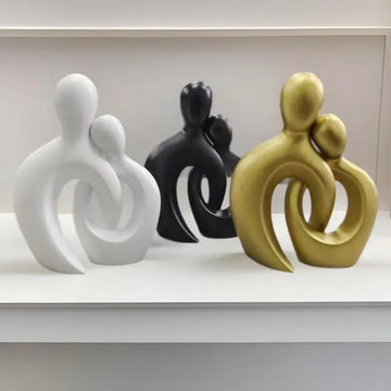 Aesthetic Resin Couple Hugging Sculpture