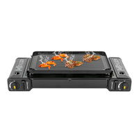 Double Head BBQ Gas stove with Baking Tray