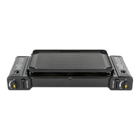 Double Head BBQ Gas stove with Baking Tray
