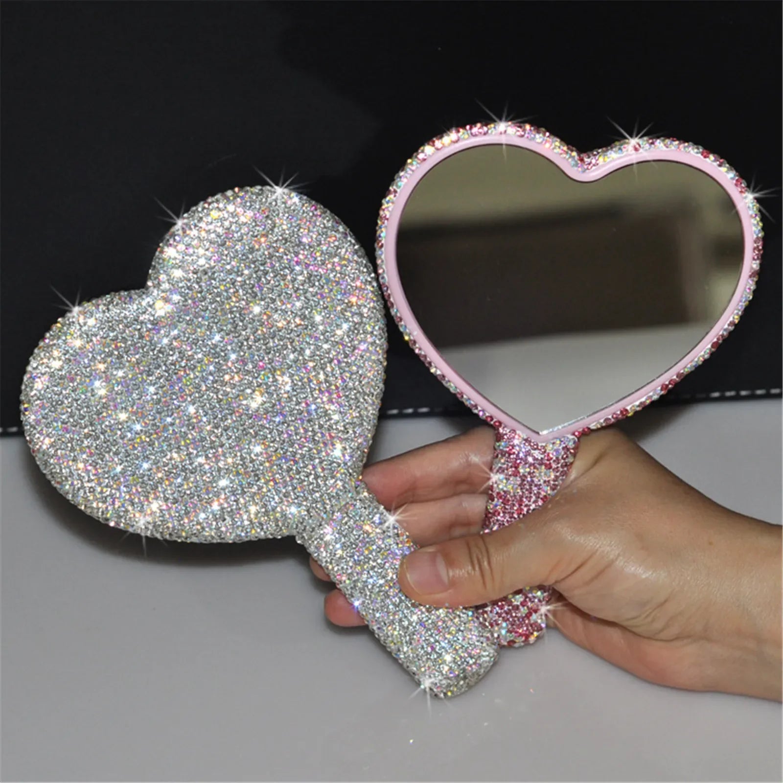 Diamond Handheld Makeup Mirror