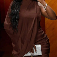 Neck Cape Mini Dress