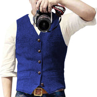 Men's V Neck Casual Waistcoat