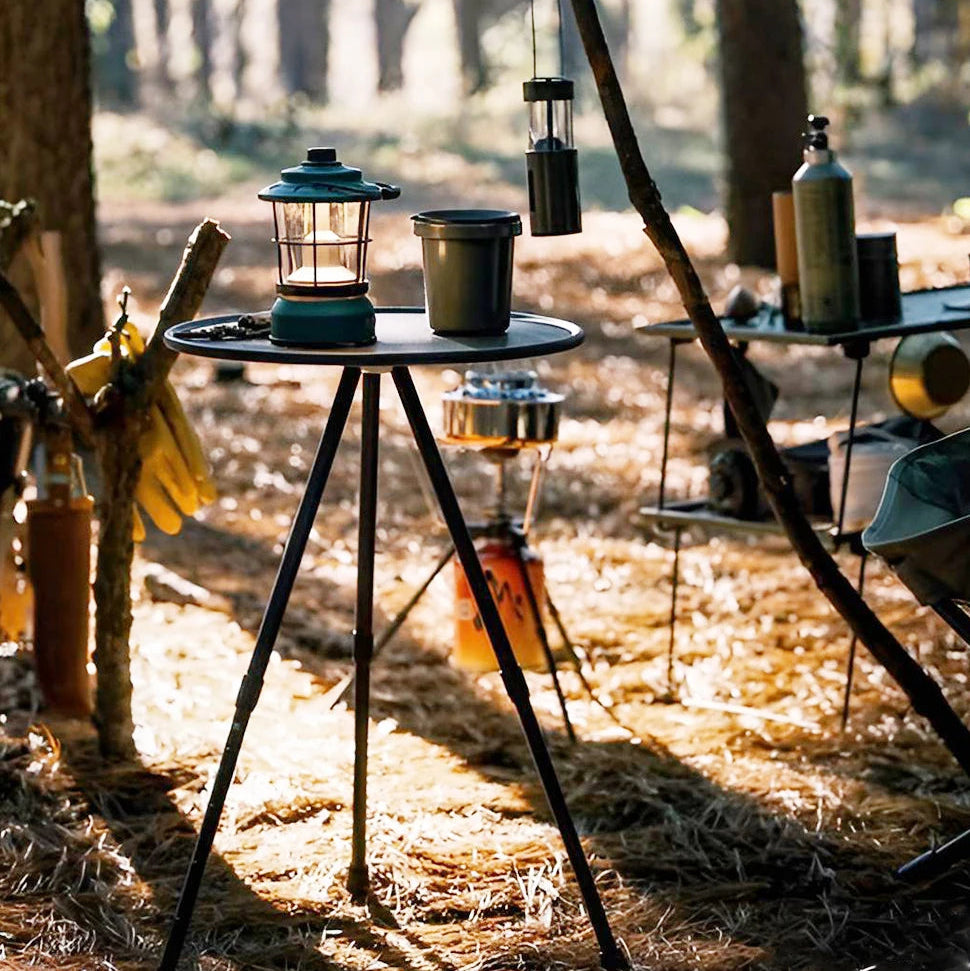 Outdoor Round Table With Mesh Bag