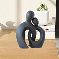 Aesthetic Resin Couple Hugging Sculpture