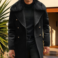 Men Classic Double Breasted Trench Coat