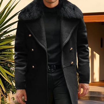 Men Classic Double Breasted Trench Coat