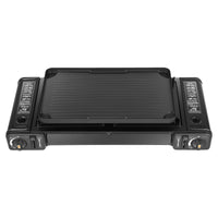 Double Head BBQ Gas stove with Baking Tray