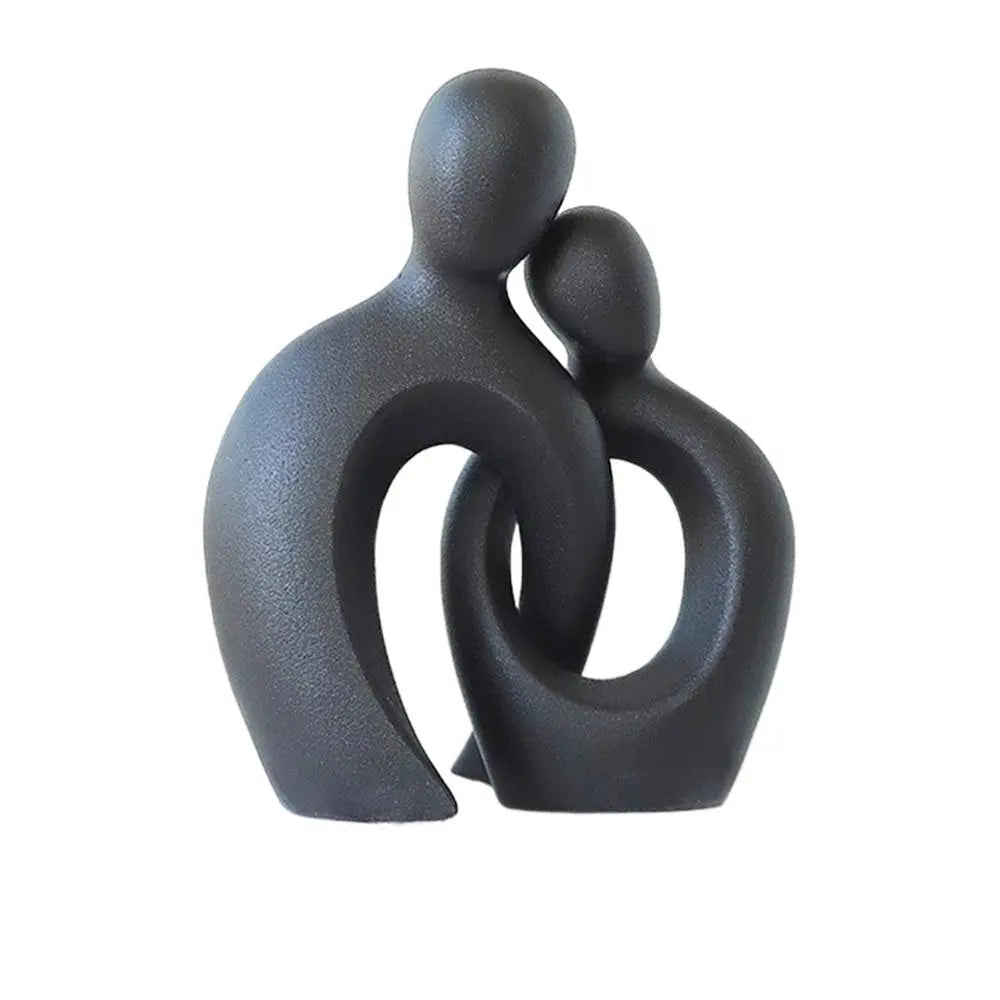 Aesthetic Resin Couple Hugging Sculpture