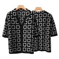 Men Summer Knitted Printing  Short Sleeves