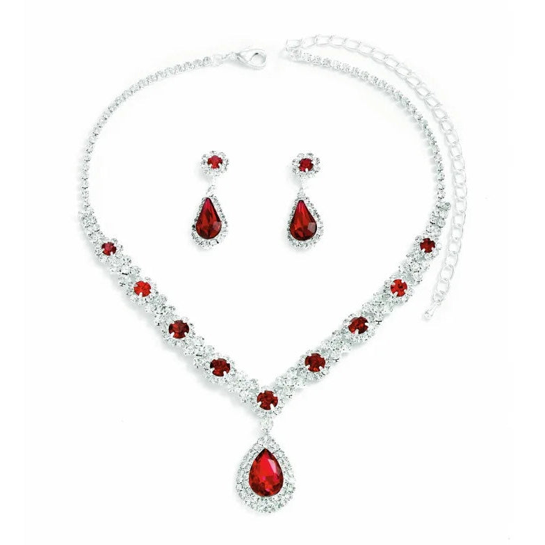 3 Pieces Of Necklace With Earrings Set