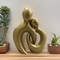 Aesthetic Resin Couple Hugging Sculpture