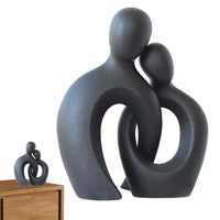 Aesthetic Resin Couple Hugging Sculpture