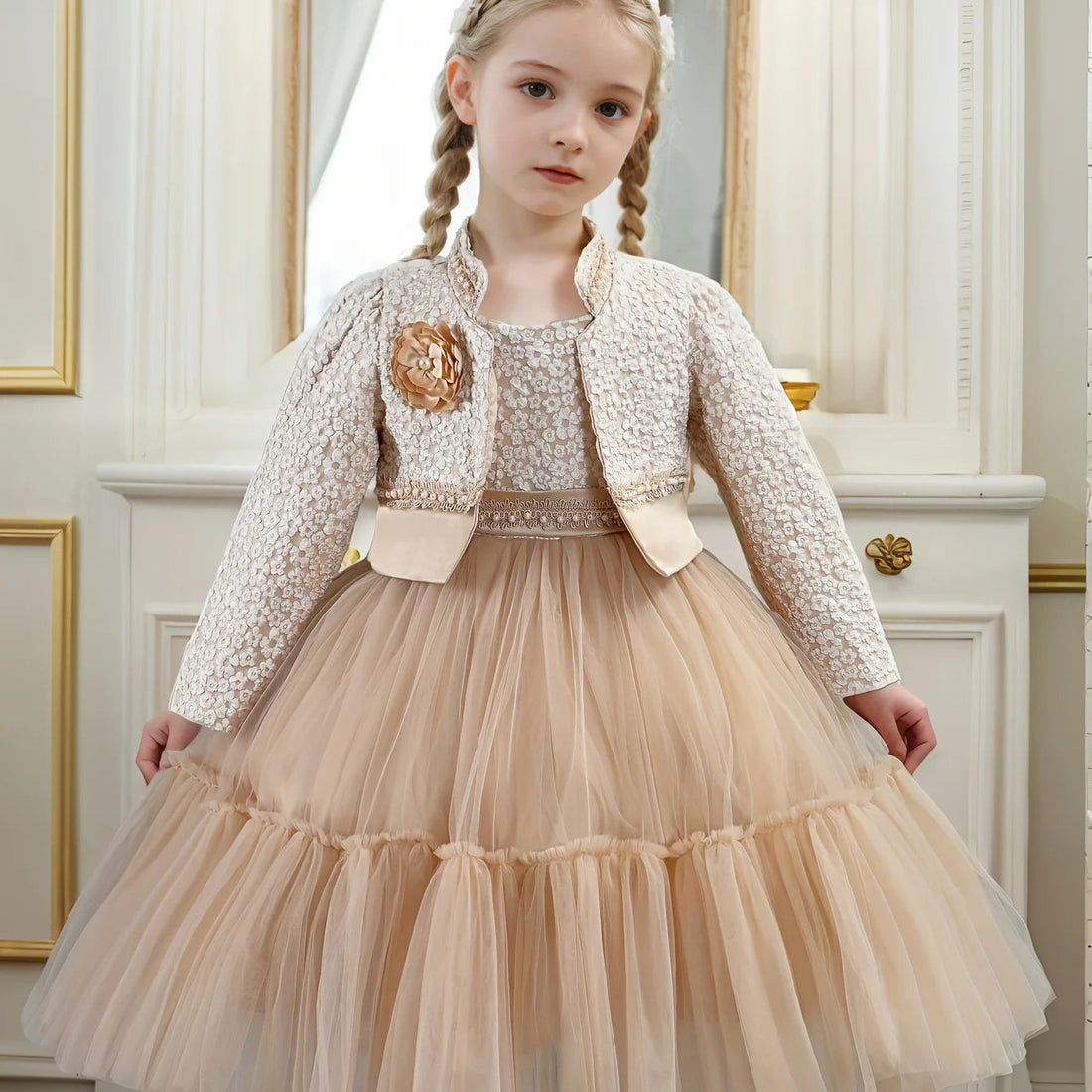 New 1 Girl Princess Coat  Dress