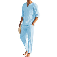 Men Summer Cotton 2 Pieces Set